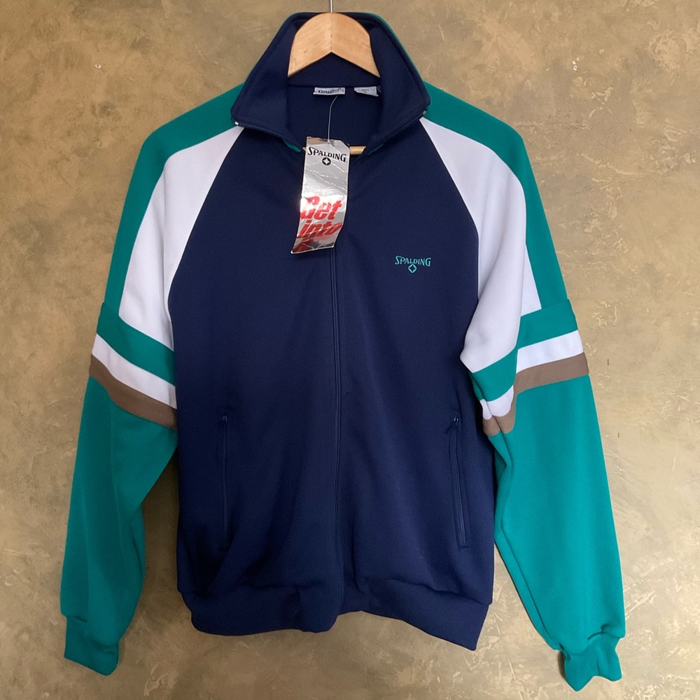 Vintage 80s Spalding Full Zip Track Jacket
